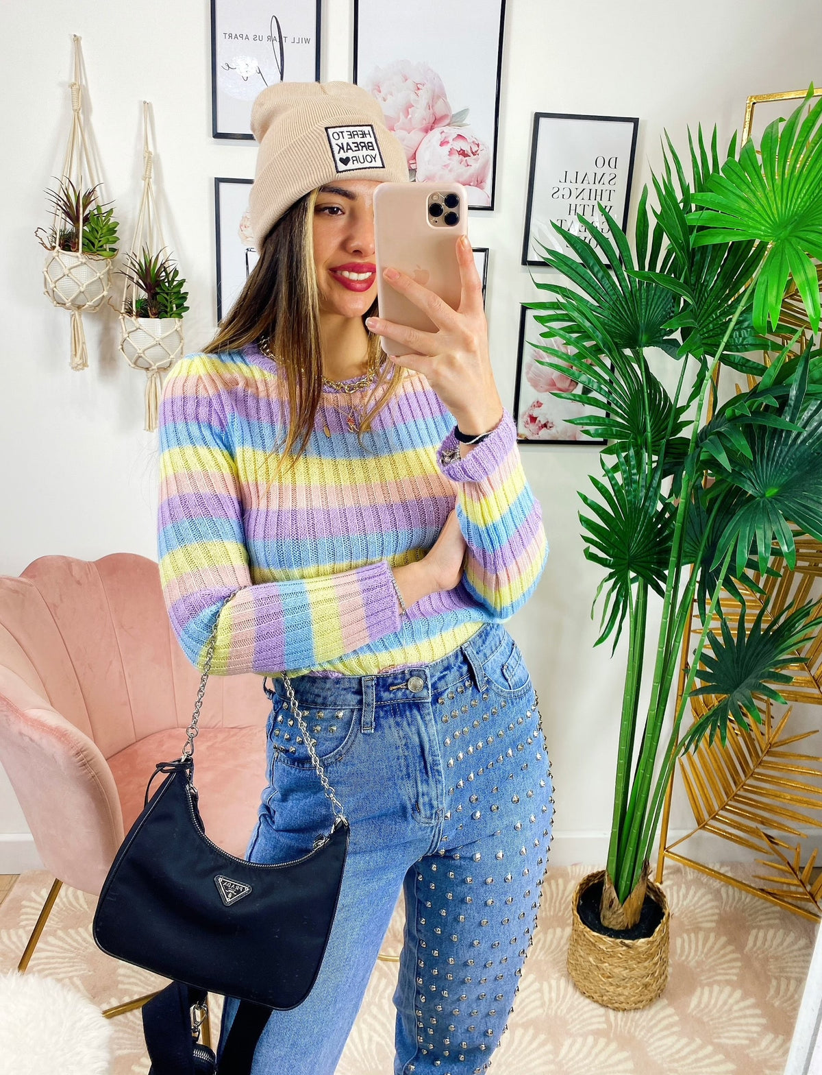 Maglioncino a righe Multicolor