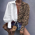 Camicia animalier bicolore