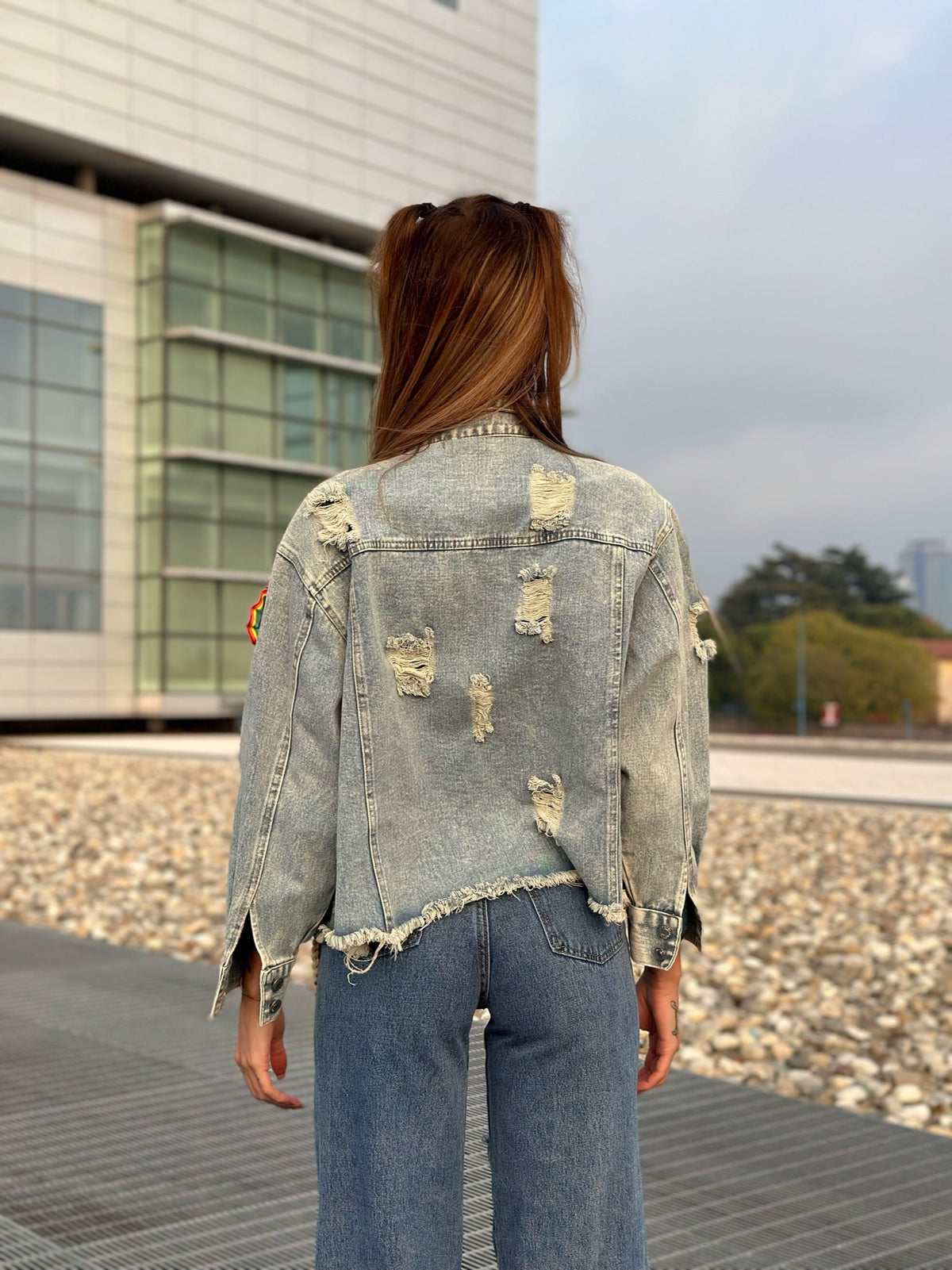Giaccone di jeans pop