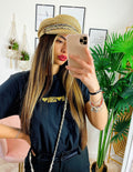 T-shirt con stampa e cuori