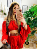 Completo due pezzi rosso
