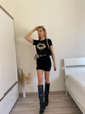 Short midi Nero