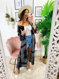 Kimono effetto bandana Nero