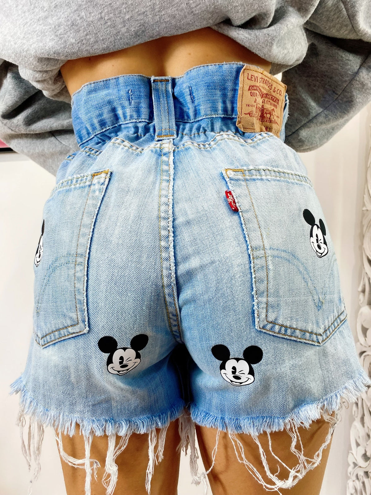 Short Levi’s Vintage con stampa topolino bagno chiaro