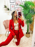 Completo giacca e pantalone rosso