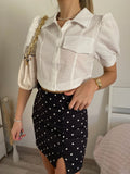 Camicia crop bianco