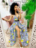 Dress Lungo con maxi spacco Lemon