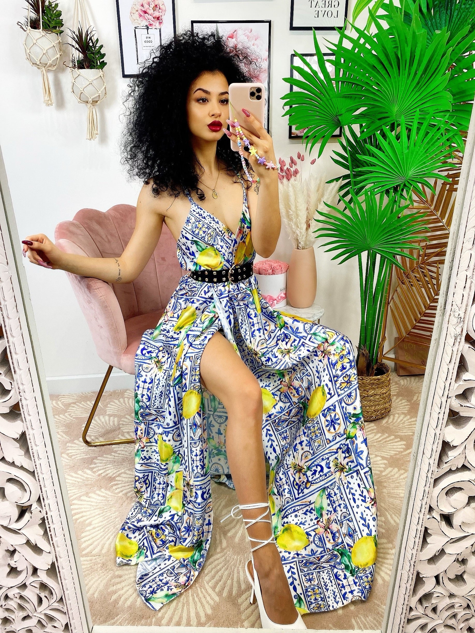 Dress Lungo con maxi spacco Lemon