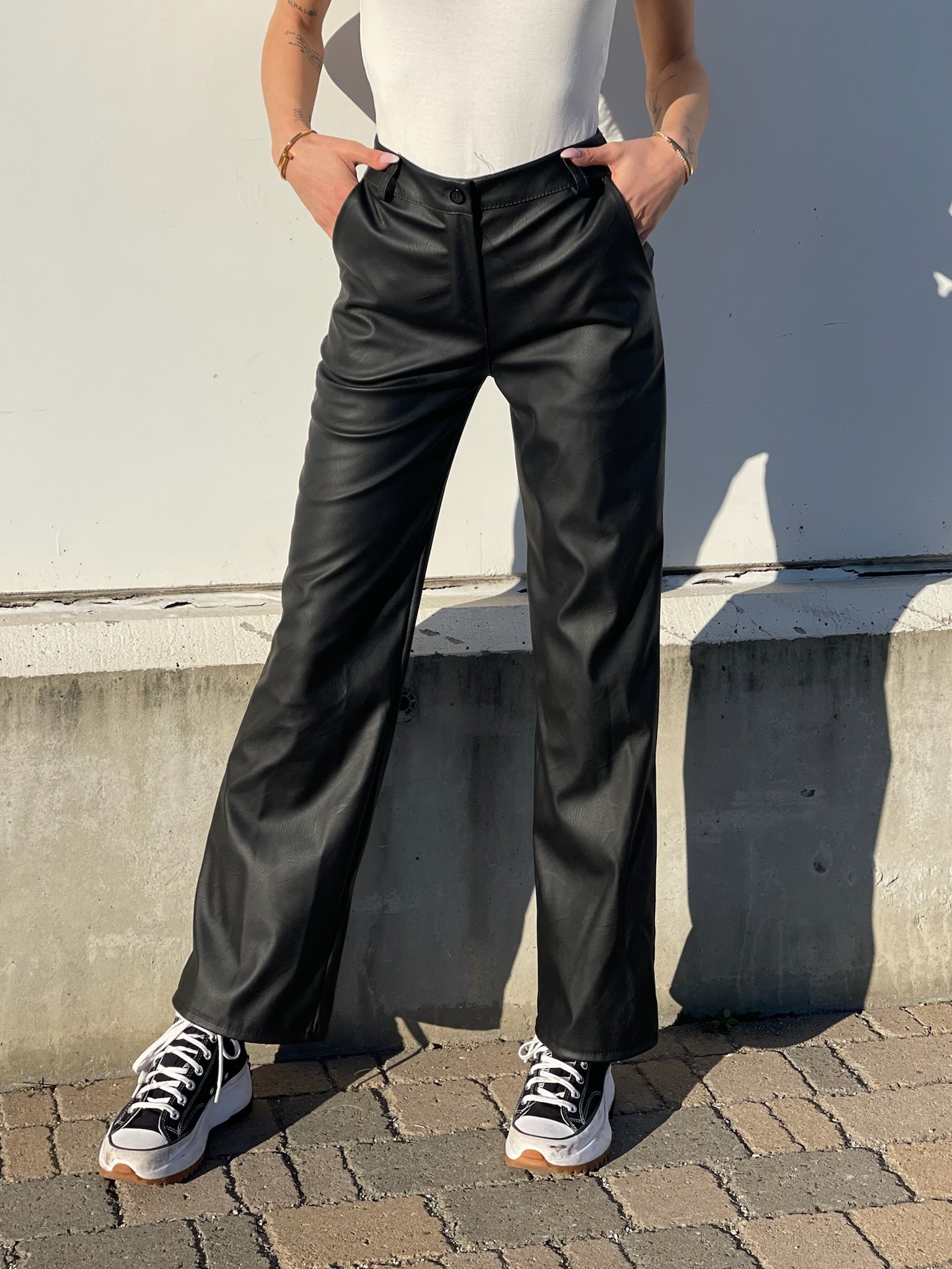 Pantalone in ecopelle
