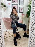 Jeans Boyfriend Grigio/Nero