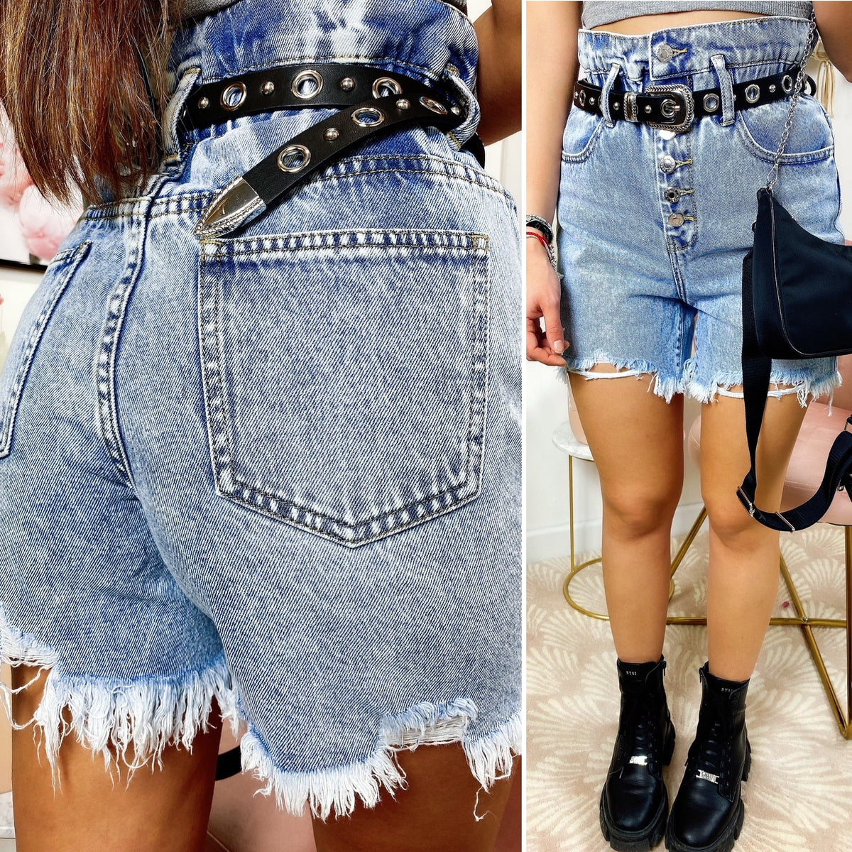Short a caramella sfrangiato