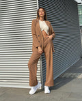 Completo giacca e pantalone Camel
