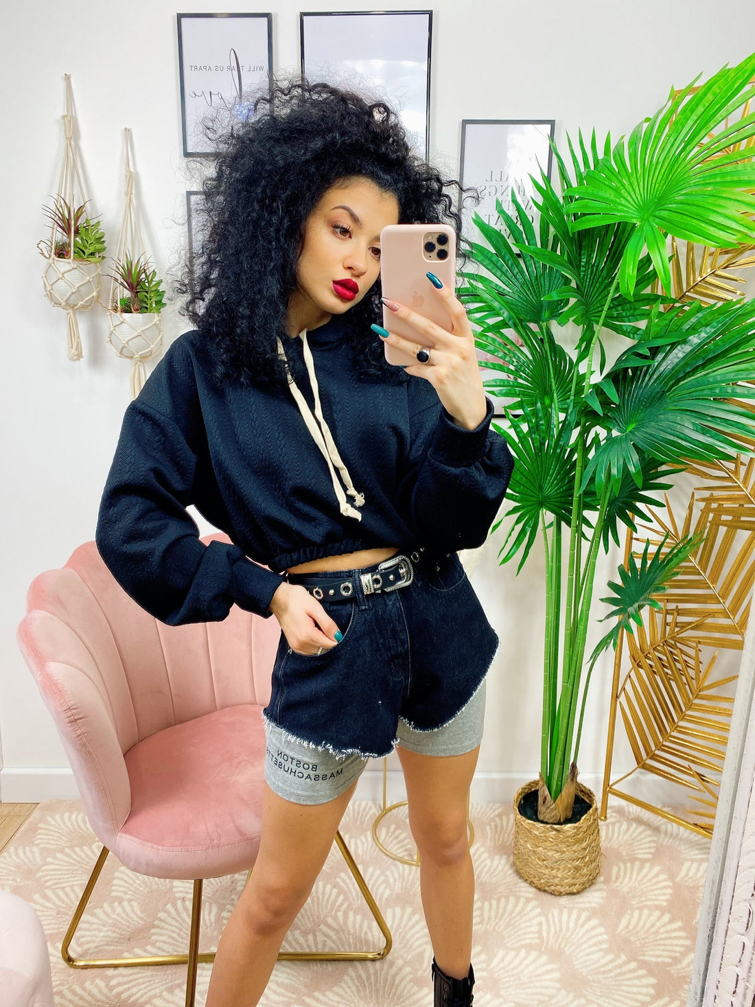 Short di jeans con leggins