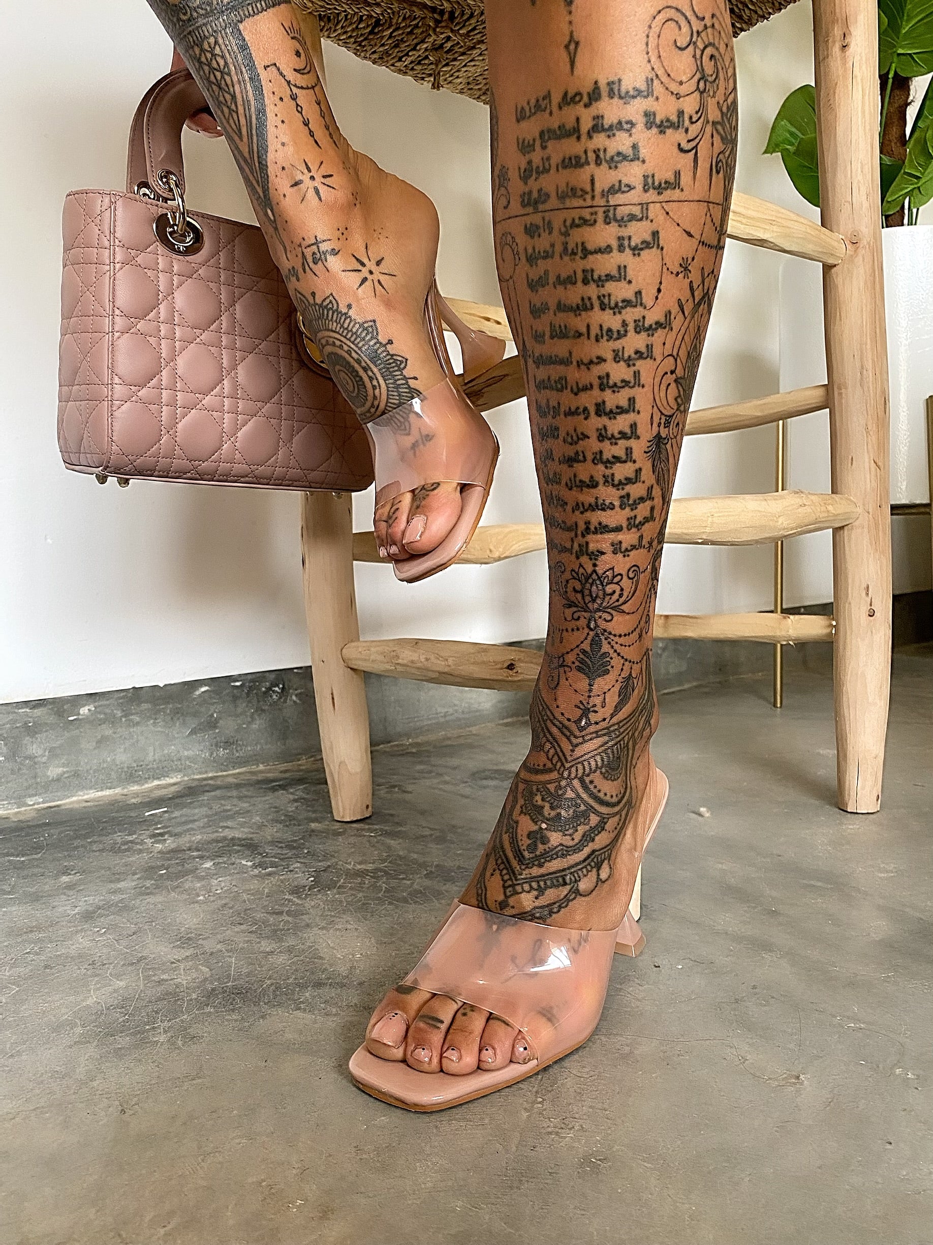 Sandali con trasparenze Nude