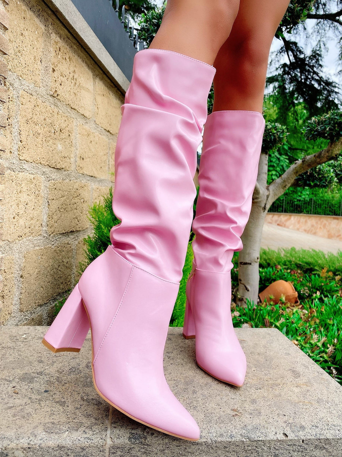 Stivale arricciato Pink