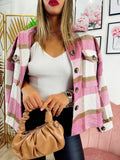 Giacca a quadri rosa