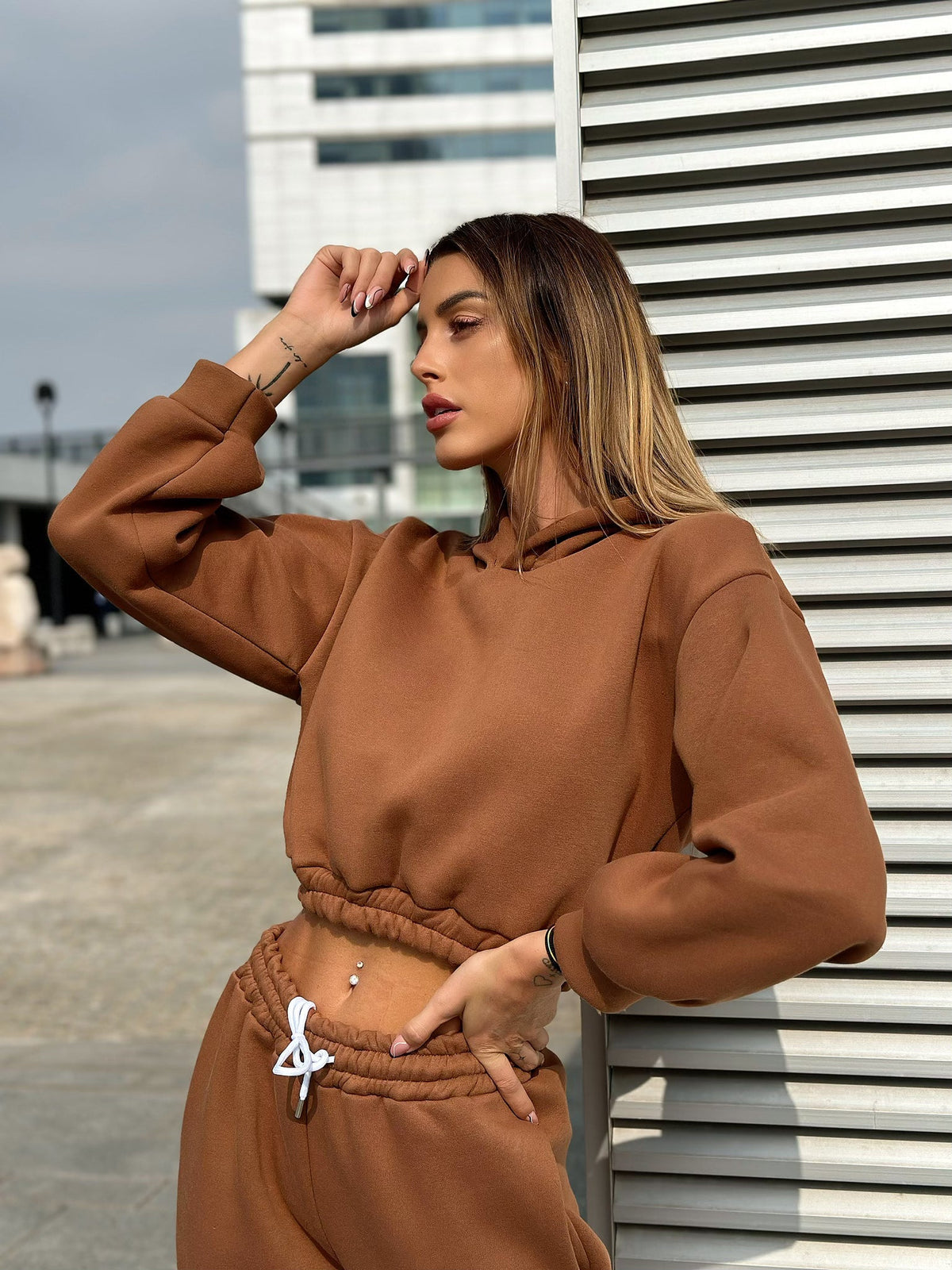 Tuta sportiva due pezzi choco
