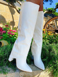 Stivale alto white blogger