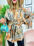 Cappotto con frange
