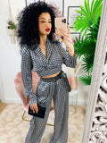 Completo pantalone e bluse  pied de poule