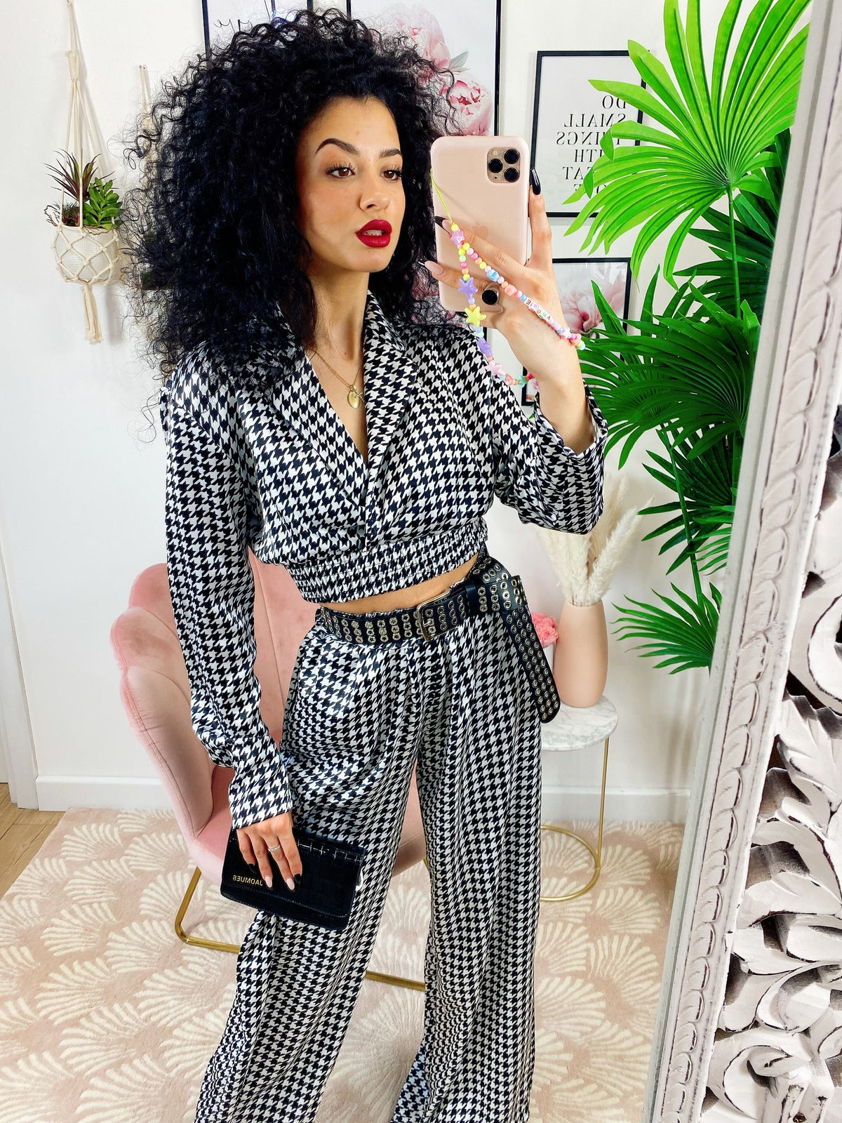 Completo pantalone e bluse  pied de poule