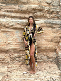kimono nero gold con cintura