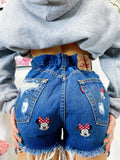 Short Levi’s Vintage con stampa topolina e strappi