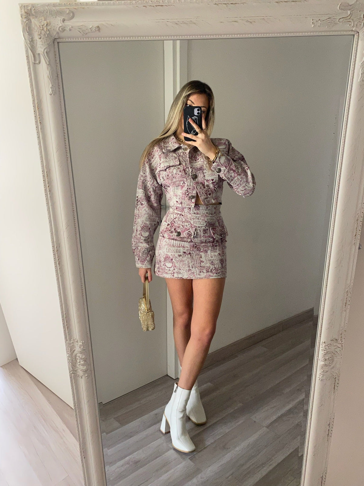 Completo giacca e gonna Fuxia
