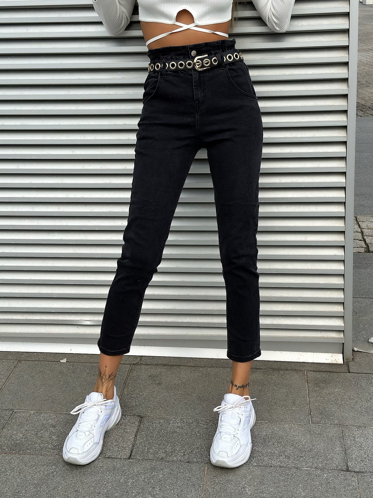 Jeans a caramella nero