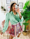 Camicia con borsetta Verde menta