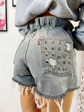 Short Levi’s Vintage con Borchie bagno grigio