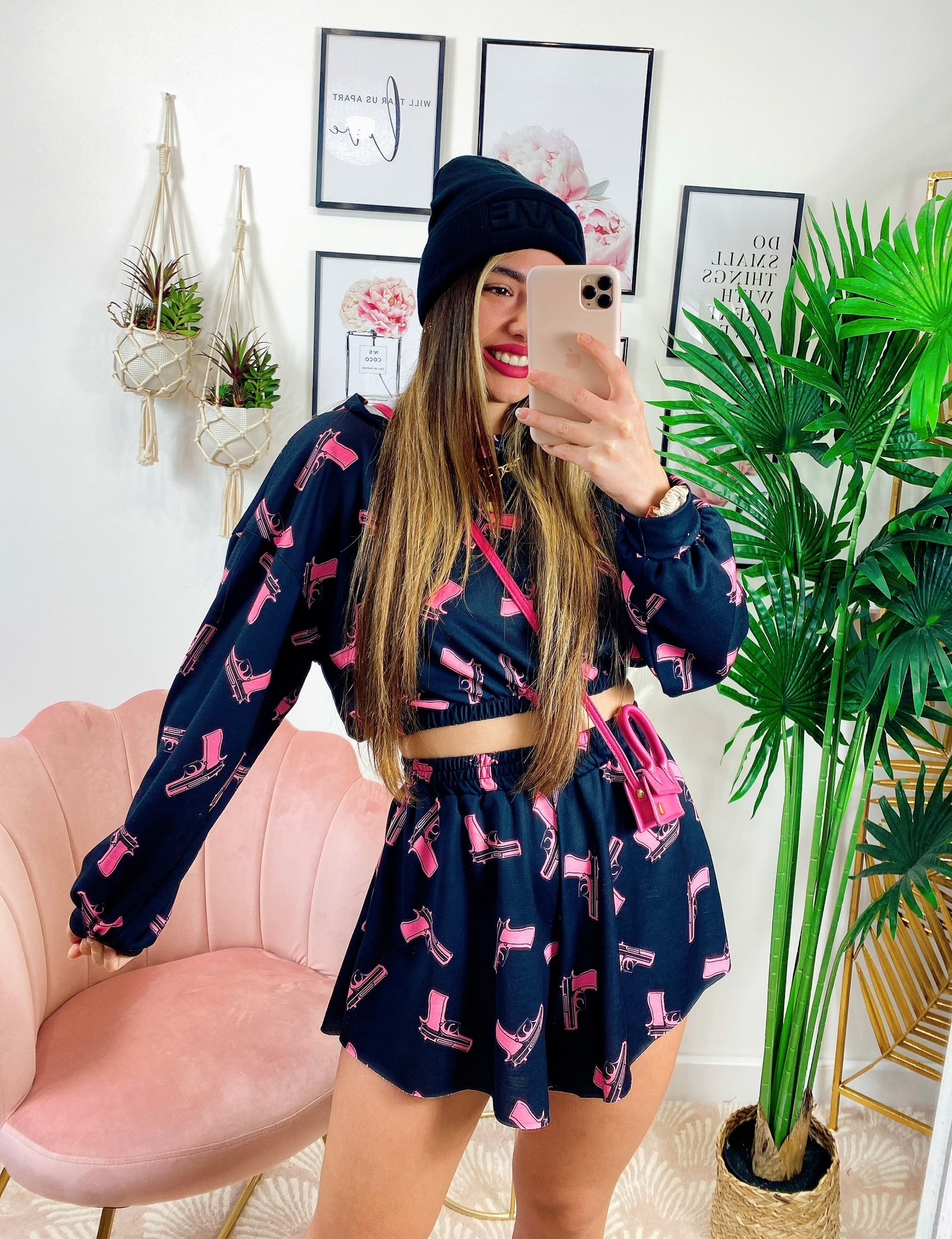 Completo con pistole Rosa