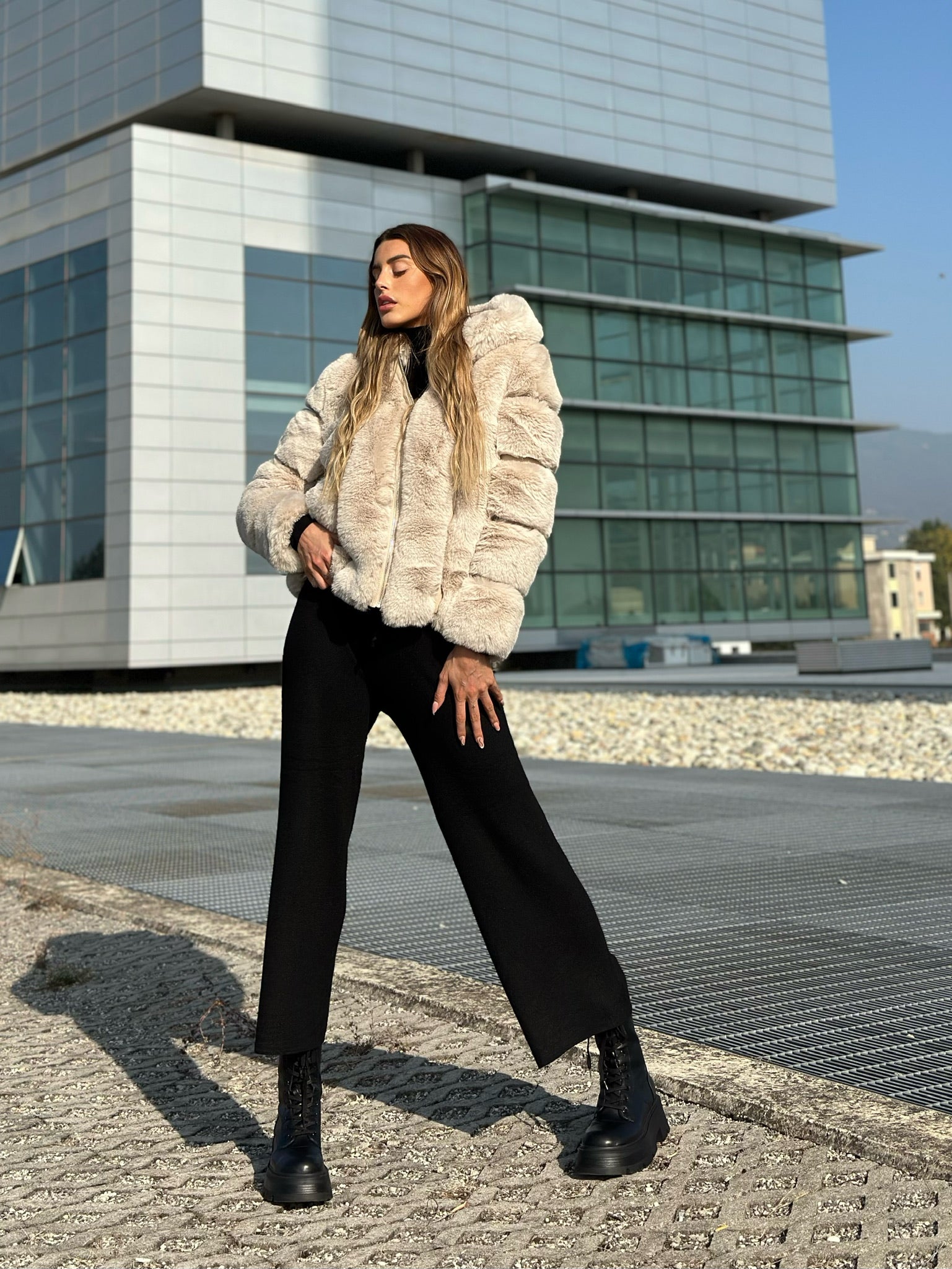 Eco-pelliccia Beige