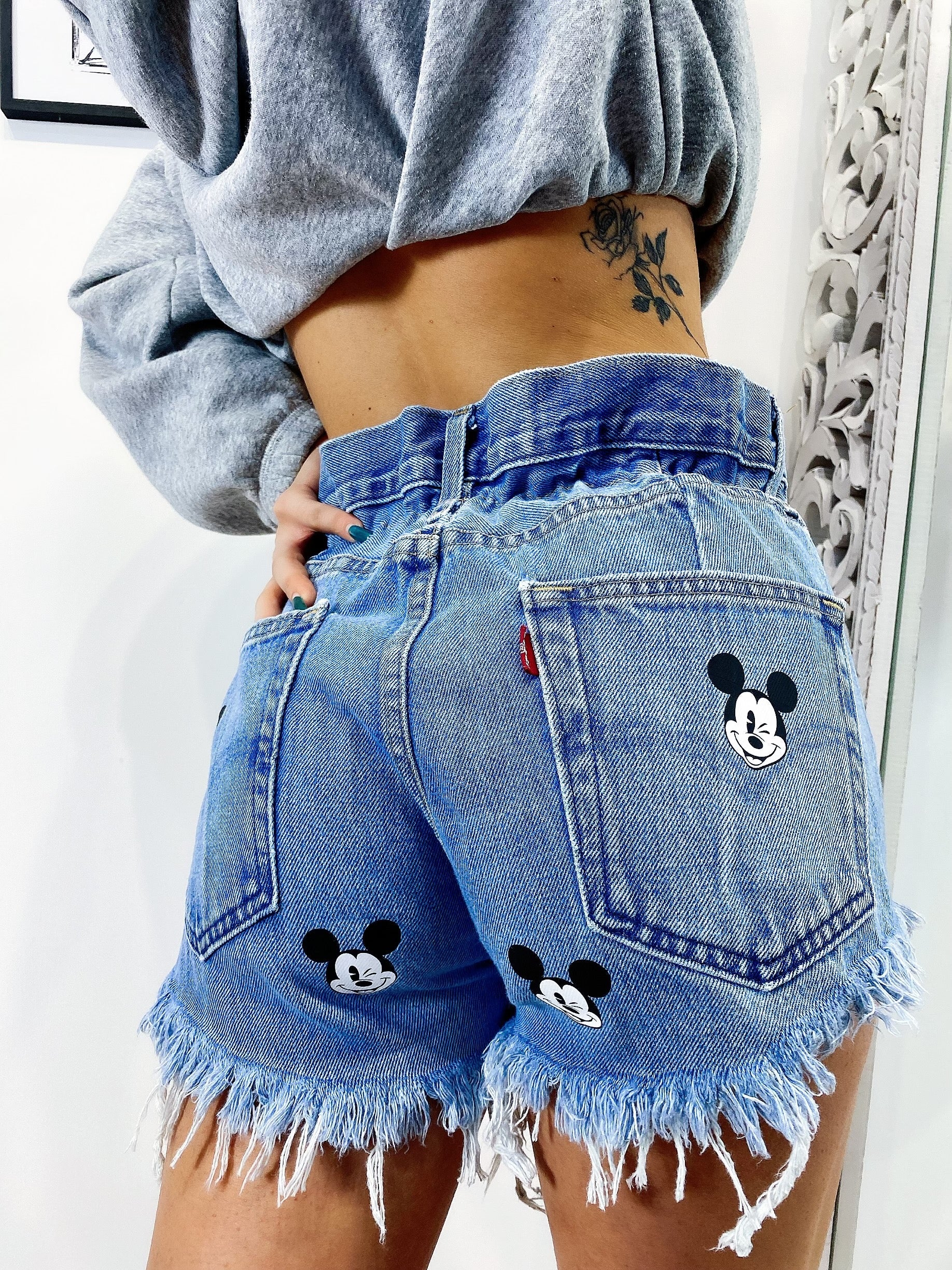 Short Levi’s Vintage con stampa topolino bagno medio
