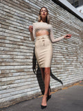 Top con perle nude