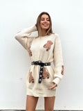 Maxi maglione panna Teddy