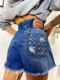Short Levi’s Vintage con Borchie Medio scuro