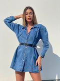 Abito in jeans con cintura