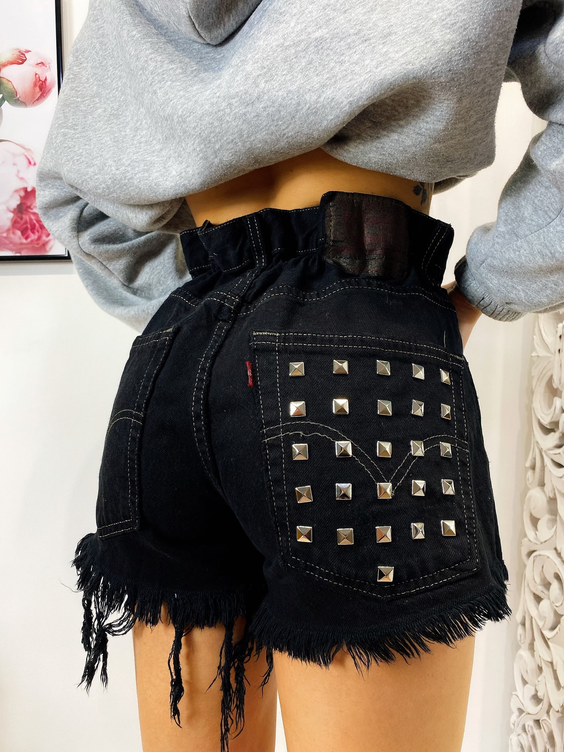 Short Levi’s Vintage con Borchie Nero