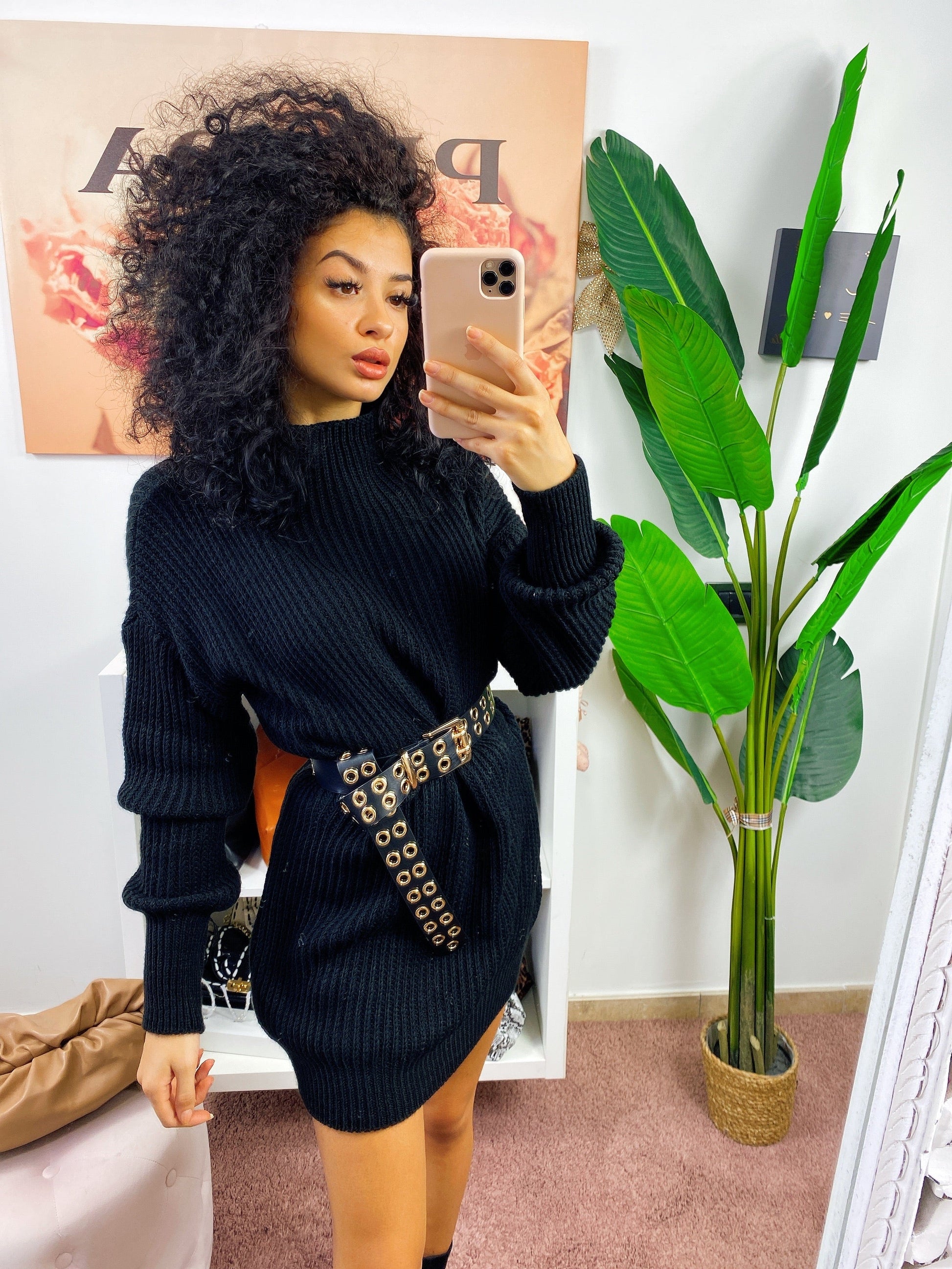 Abito in maglia Nero