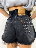 Short Levi’s Vintage con Borchie bagno grigio scuro