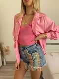 Top più camicia rosa