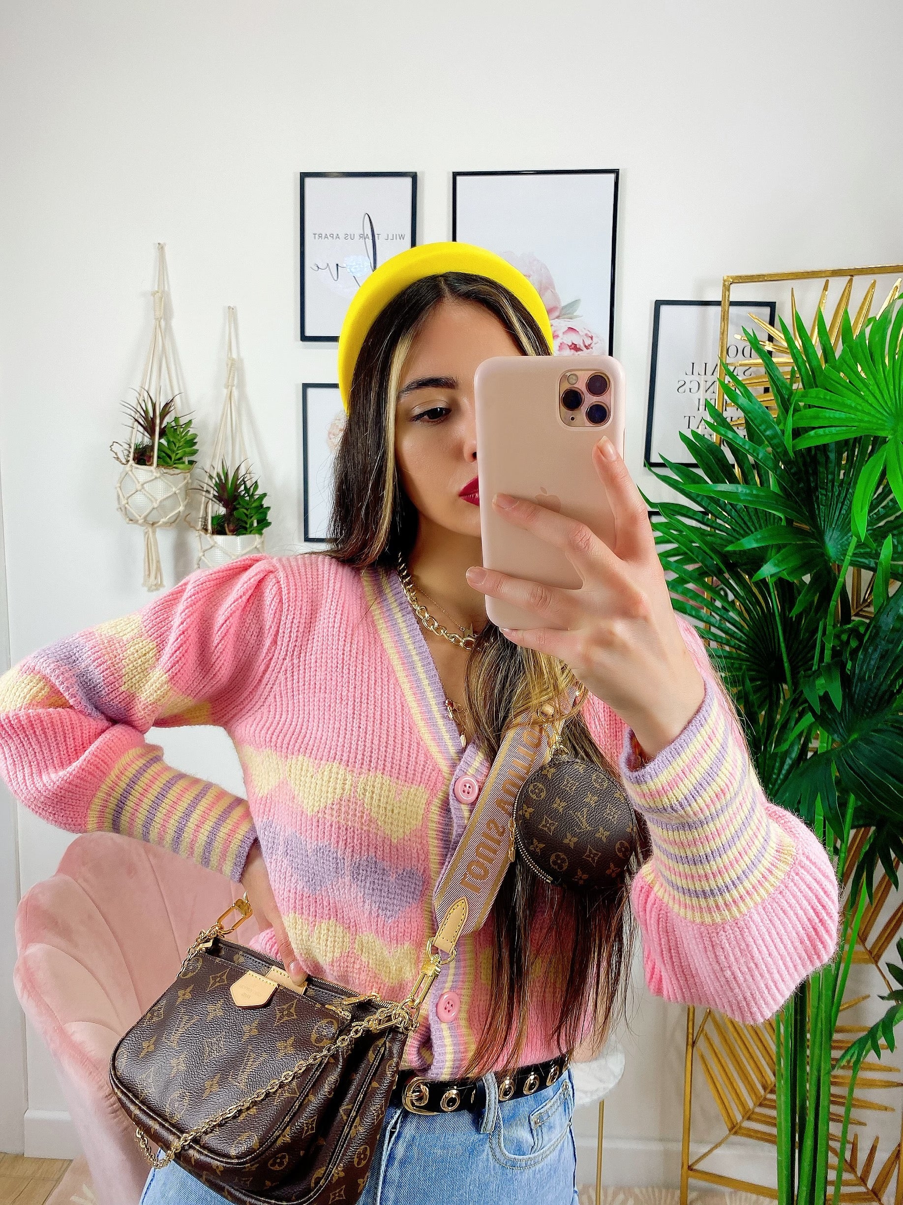 Maglioncino con Cuori Rosa e lilla