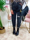 Jeans Boyfriend Grigio/Nero