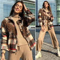 Giacca con frange nude