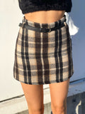 Gonna in tweed brown