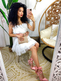 Abito a balze bianco Venere