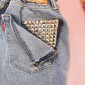 Levi’s Short Vintage con borchie Basic e tasca girata bagno medio