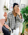 Giacca in tweed Nera