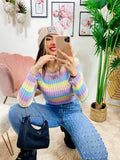 Maglioncino a righe Multicolor
